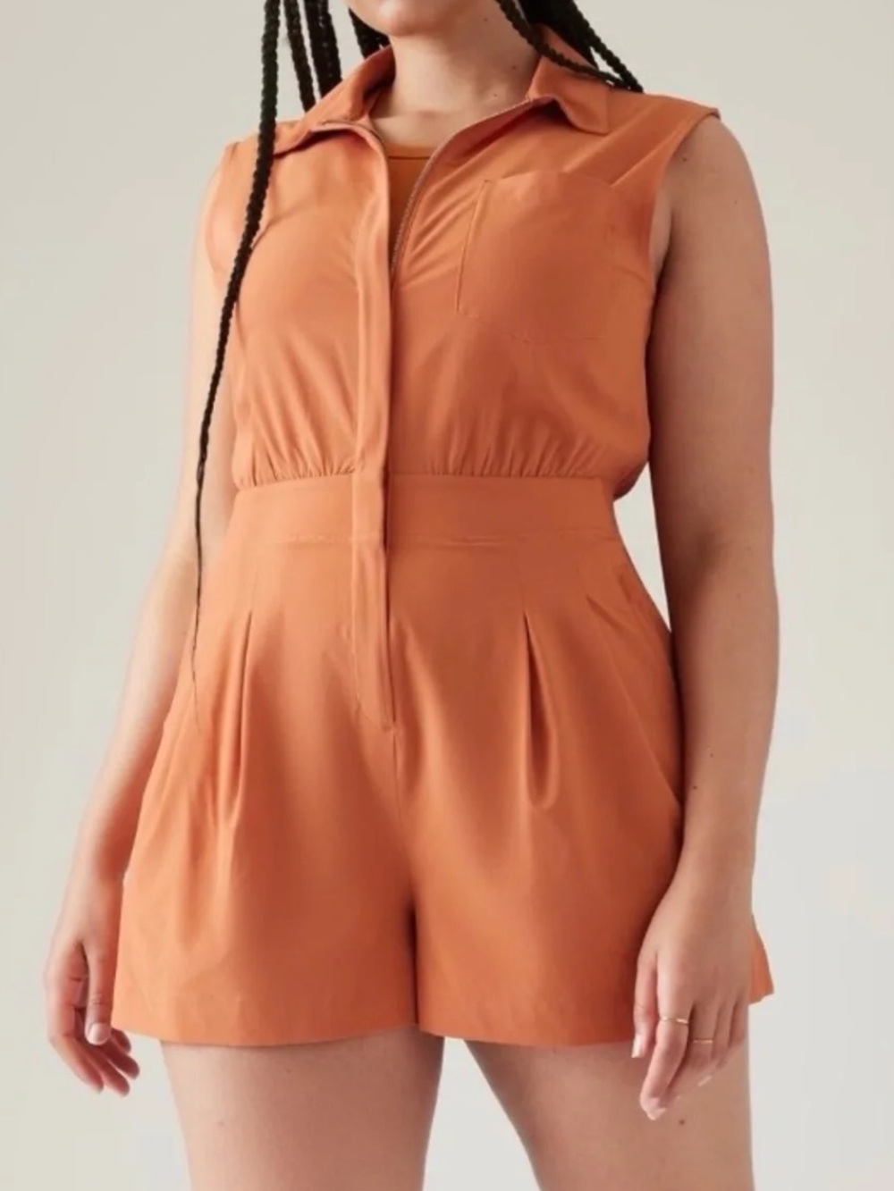 Athleta womens Brooklyn Romper Sunbaked Clay 16